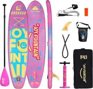 Inflatable Paddle Board,10.8'x31.5"x6" Stand Up Paddle Boards,Premium SUP Board Paddle with Removable Fin, Floating Paddle, Hand Pump, Waterproof Bag for Adults & Youth