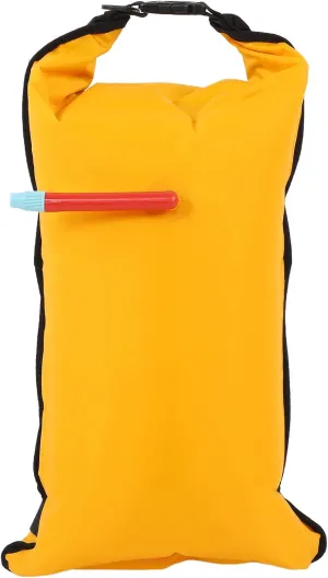 Inflatable Paddle Float Secure Bag | Lightweight Rescue Bag for Kayak/Canoe/Stand - Up Paddleboard | Portable Self - Rescue Device with Sturdy PVC Material | Orange Color, 28.3