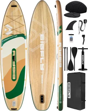 Inflatable Stand Up Paddle Board 11’*34”*6”, Blow Up Paddle Board for Adults,with Detachable Fins, Pump, Floating Paddle, Safety Leash,Backpack