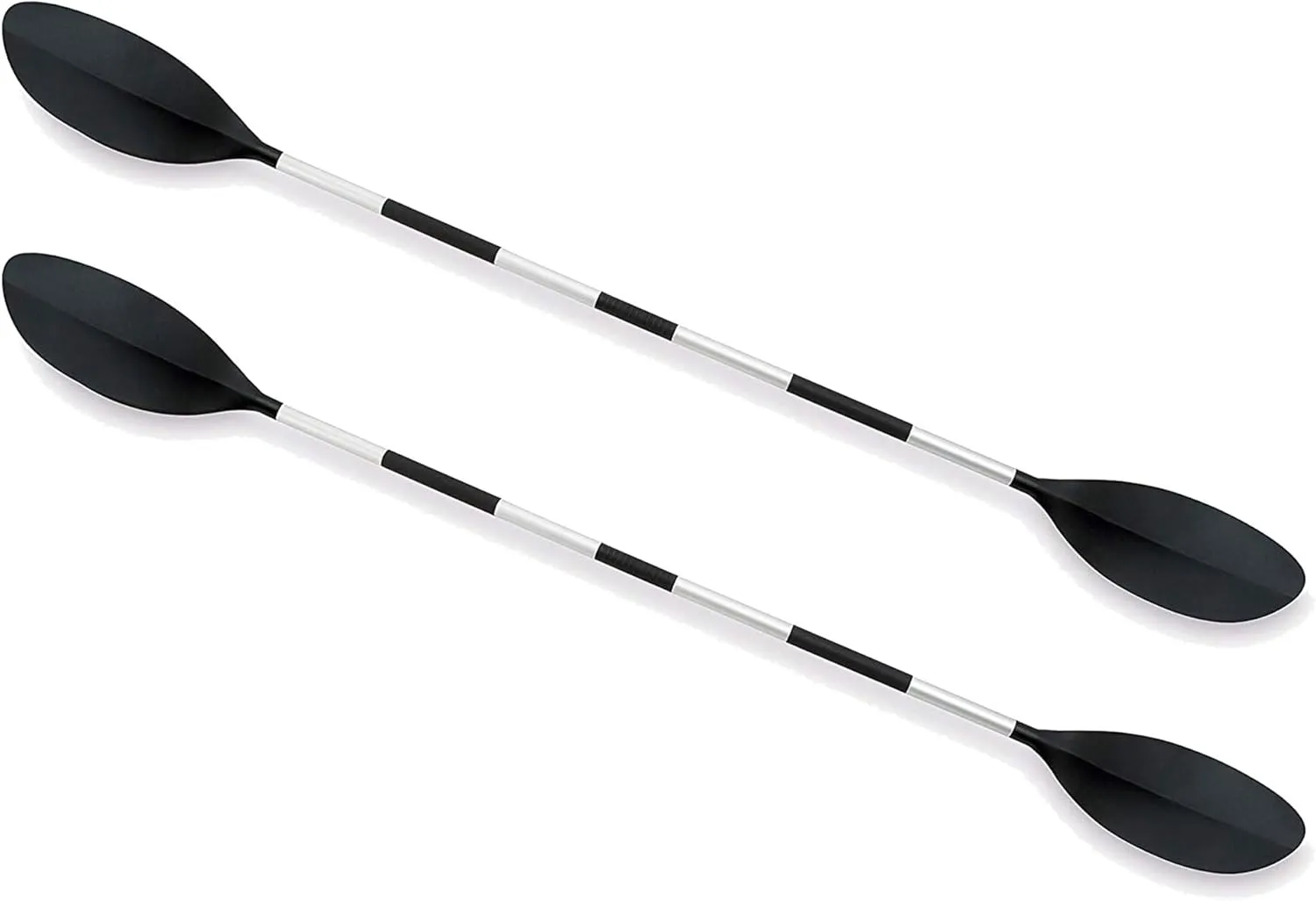 Intex 1 Piece 86 Inch Kayak Paddle with Ribbon Spoon Shaped Blades and 3 Feather Adjustable Positions for Sports and Outdoor Use (2 Pack)