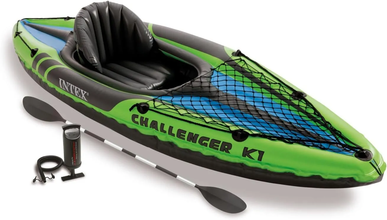 Intex Challenger K1 Sport Kayaks (Inflatable Kayak, Green)