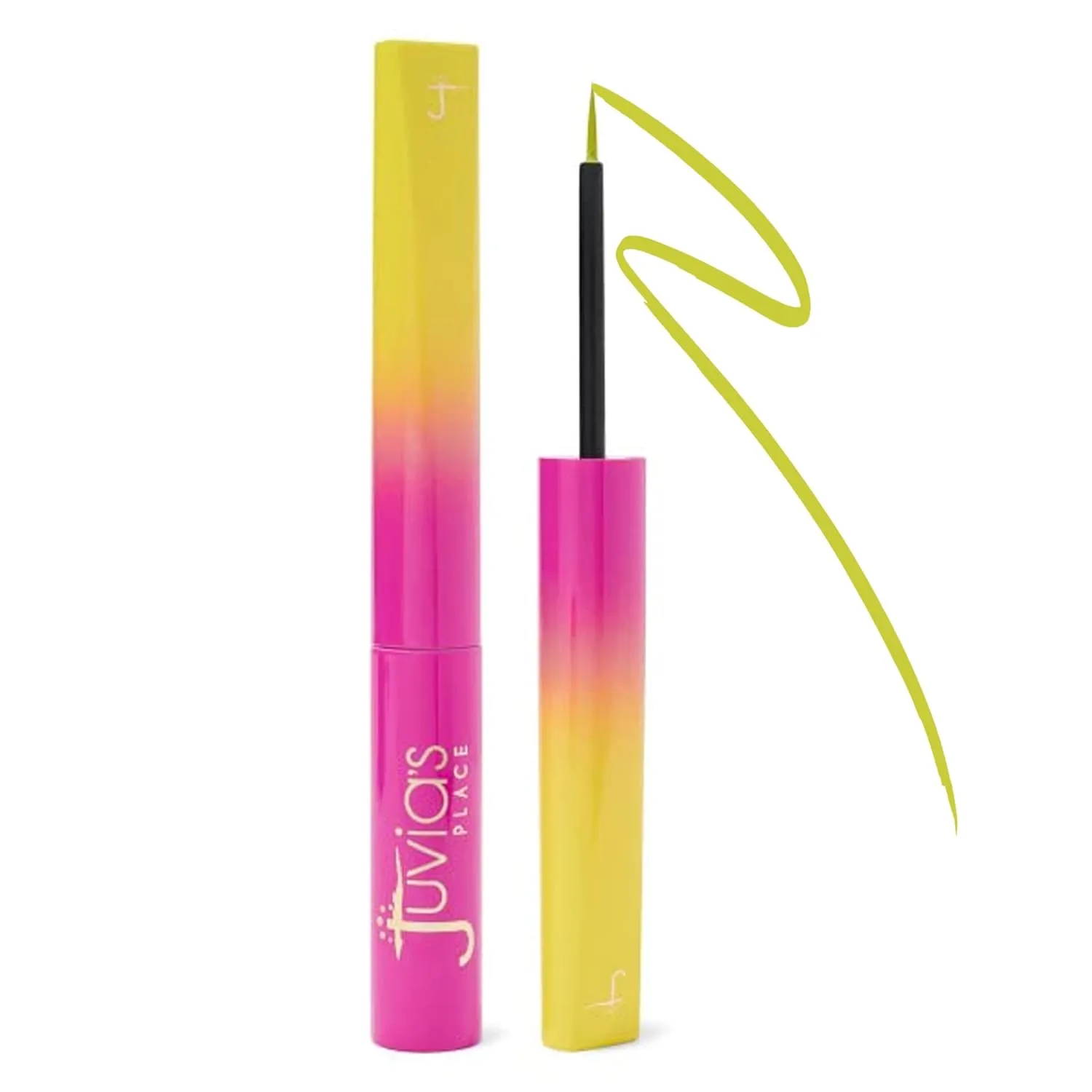 Juvia's Place Garden Of Juvia's Liquid Liner Electric Lime - Bright Lime Green, Long-lasting Liquid Liner, Intense Color Liquid Makeup, Cruelty-free Liquid Liner, Smudge-proof Makeup Liner