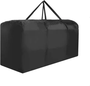 K-Musculo Outdoor Cushion Storage Bag, Waterproof Upgrade 600D PVC with Handles Protective Zipper,Patio Cushion Storage Bag(Black 68" x 30" x 20")