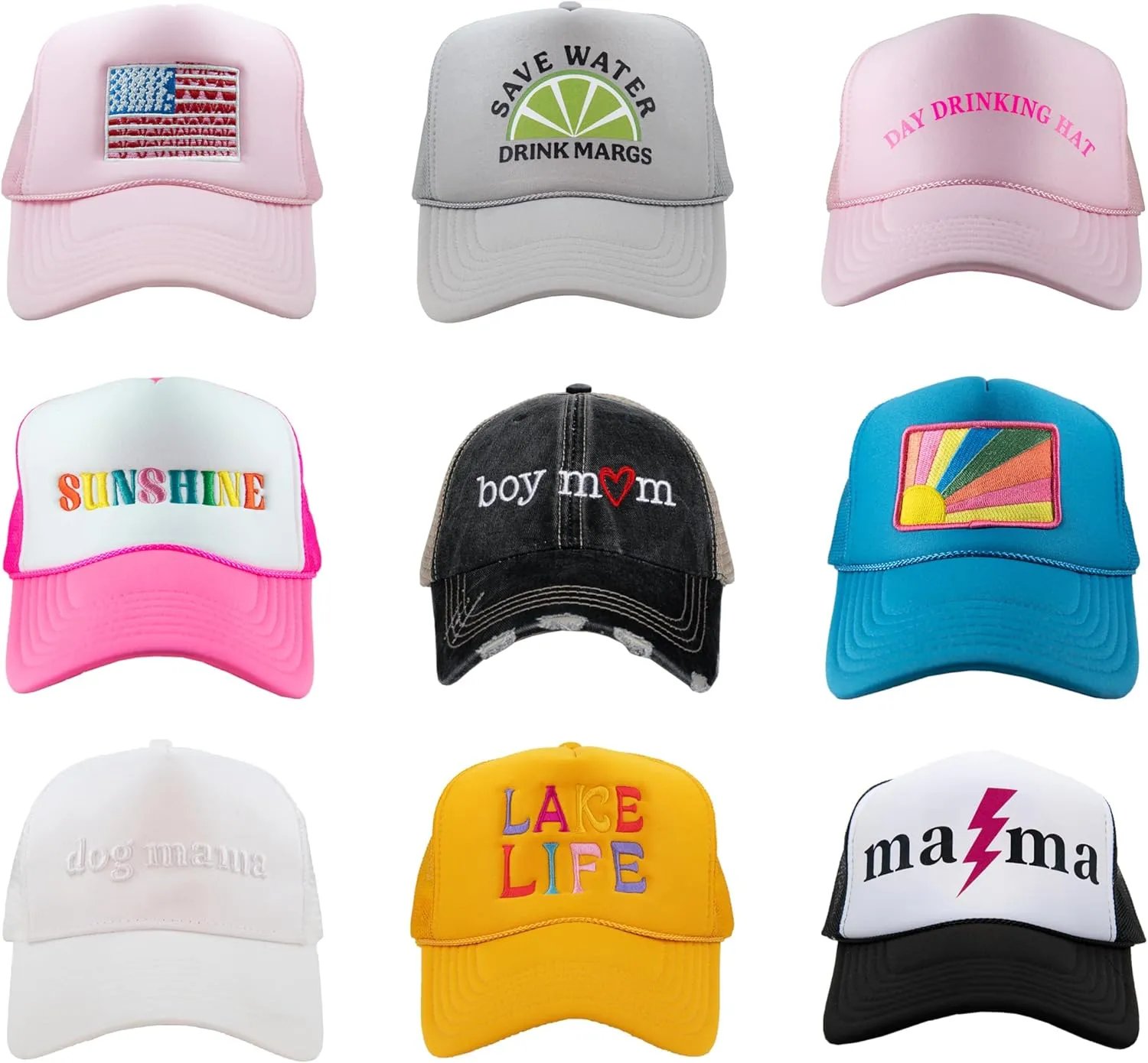 KATYDID Kayak Hair Don't Care Baseball Cap - Trucker Hat for Women - Stylish Cute Sun Hat