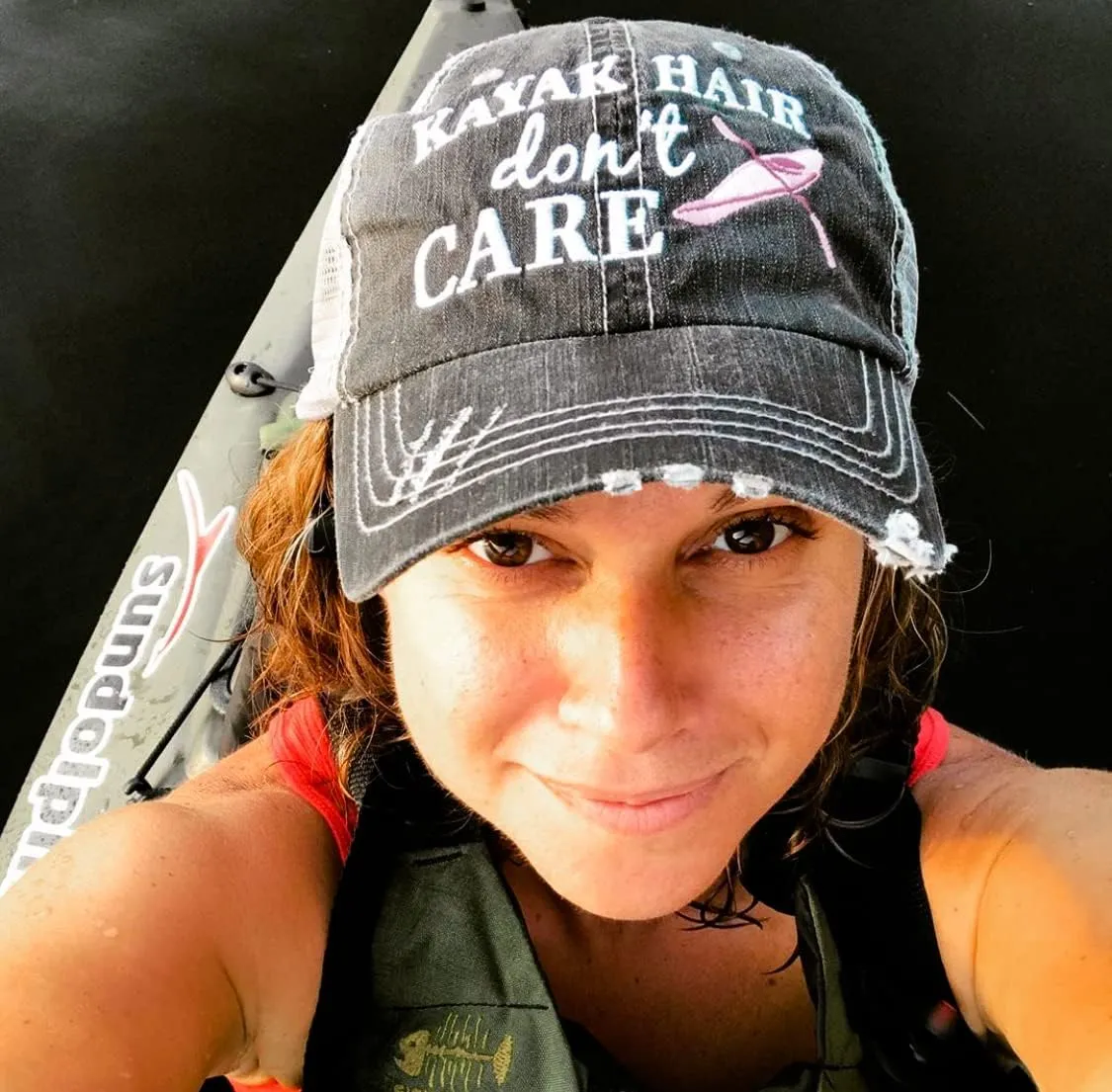 KATYDID Kayak Hair Don't Care Baseball Cap - Trucker Hat for Women - Stylish Cute Sun Hat