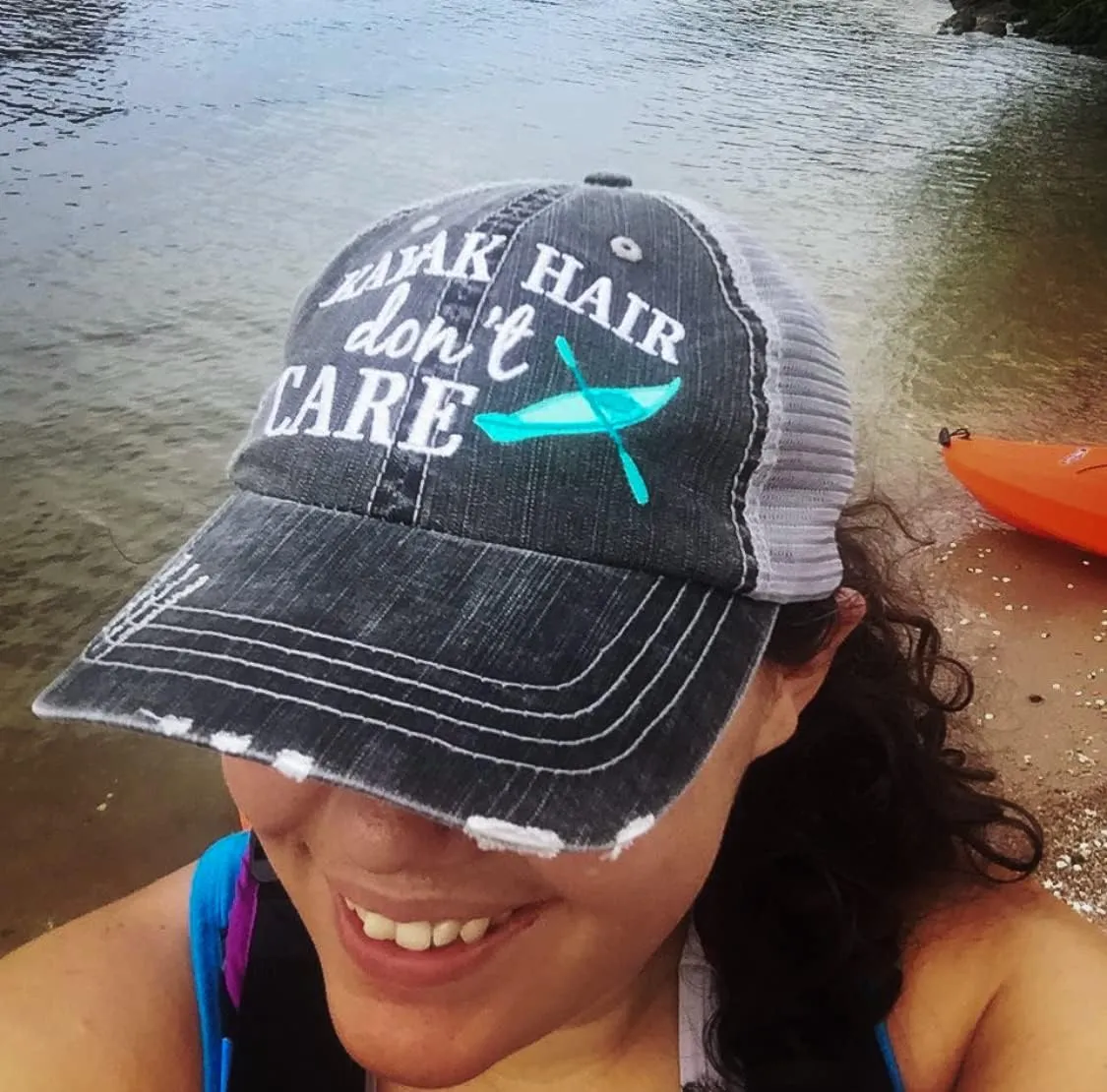 KATYDID Kayak Hair Don't Care Baseball Cap - Trucker Hat for Women - Stylish Cute Sun Hat