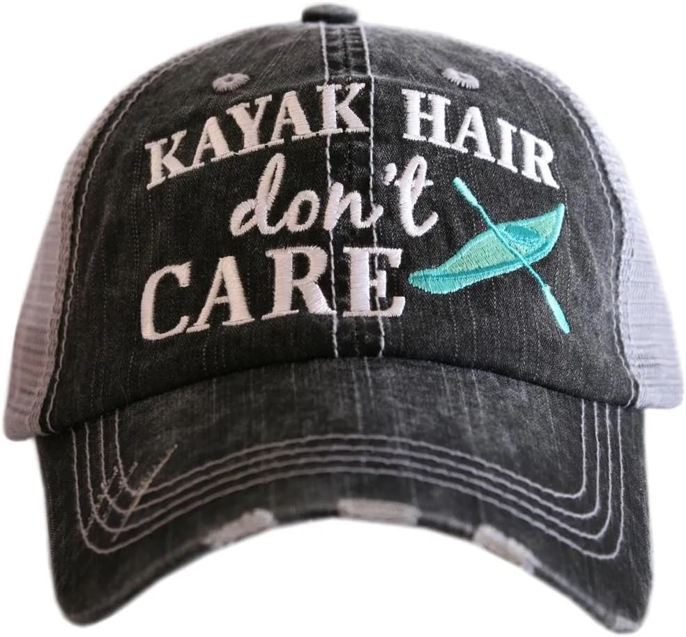 KATYDID Kayak Hair Don't Care Baseball Cap - Trucker Hat for Women - Stylish Cute Sun Hat