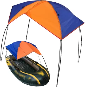 Kayak Canopy 92.91x44.88x16.14'' Waterproof UV-Resistant Inflatable Folding Kayak Sun Shade Portable Boat Sun Shade for Picnics Camping Fishing Canopy