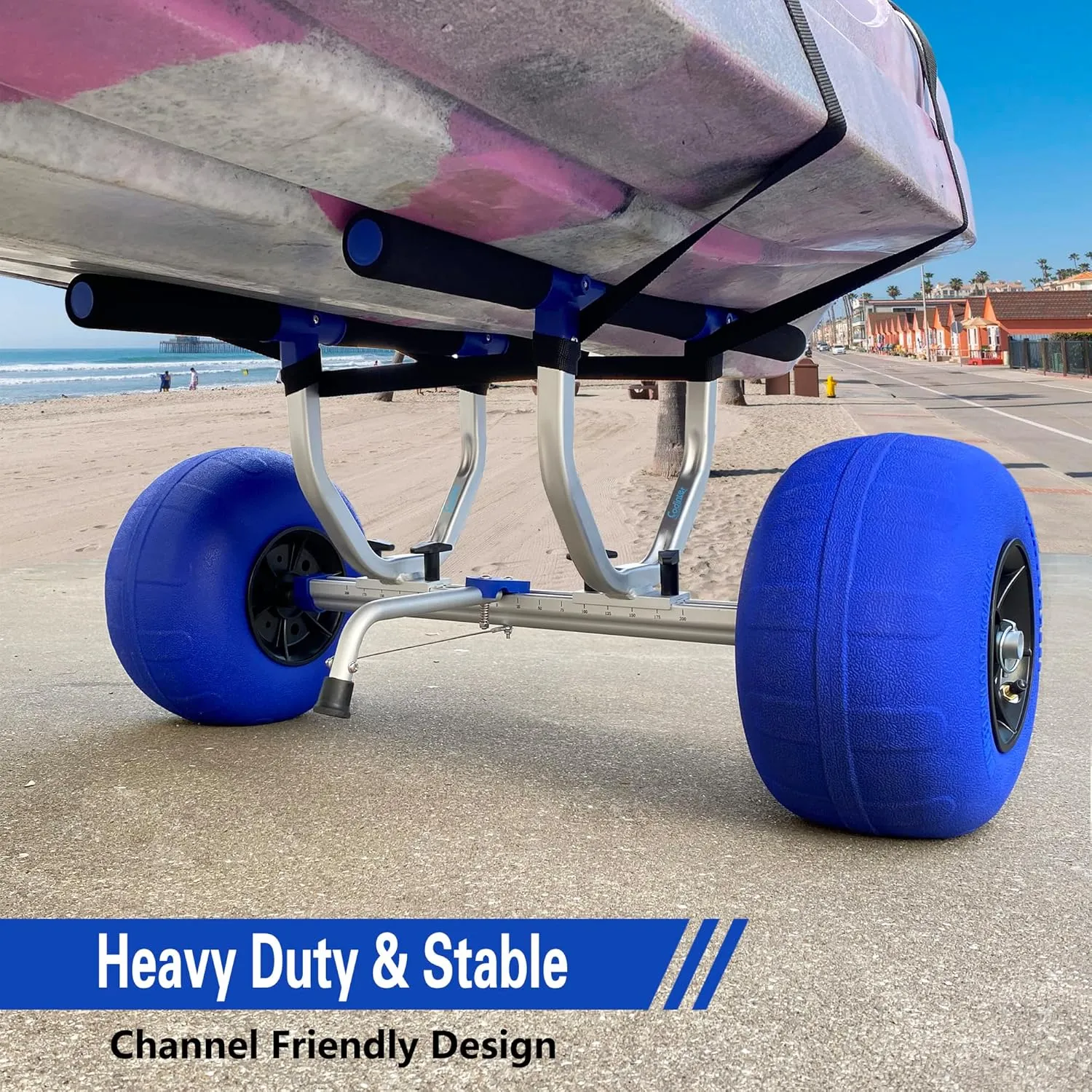 Kayak Cart, Heavy-Duty Kayak Cart Dolly Canoe Trolley Wheels for Paddleboard Kayaks SUP Transport