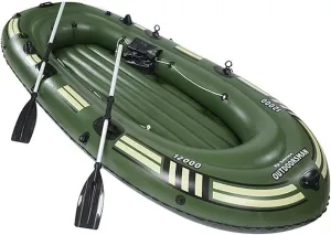 Kayak, Inflatable Boat with Oars, 5 1 People Folding Rubber Dinghy, Raft Rowing Boat for Fishing Children Adults