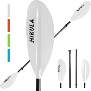 Kayak Paddle 4 Pieces Aluminum Shaft and PP Blade Floating 86.6in/220cm, 90.5inch/230cm Lightweight Oars