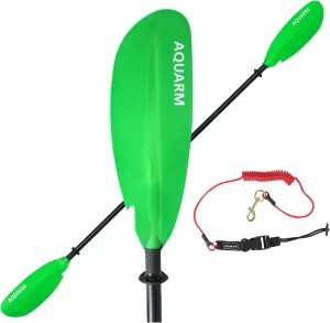 Kayak Paddle Adjustable 91.7 inch Lightweight Kayaking Oars with Aluminum Shaft and Fiberglass Blades for Boating Canoeing