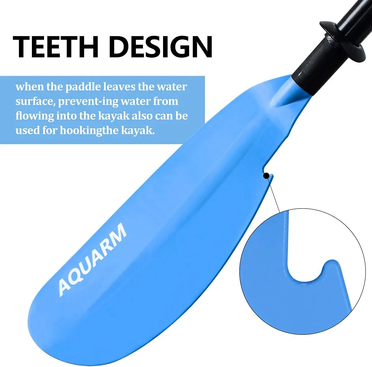 Kayak Paddle for Adult with Free Paddles Leash, 91.7 inch Lightweight Adjustable Kayaking Oars with Aluminum Shaft and Black Green Blue Orange Fiberglass Blades for Boating Canoeing