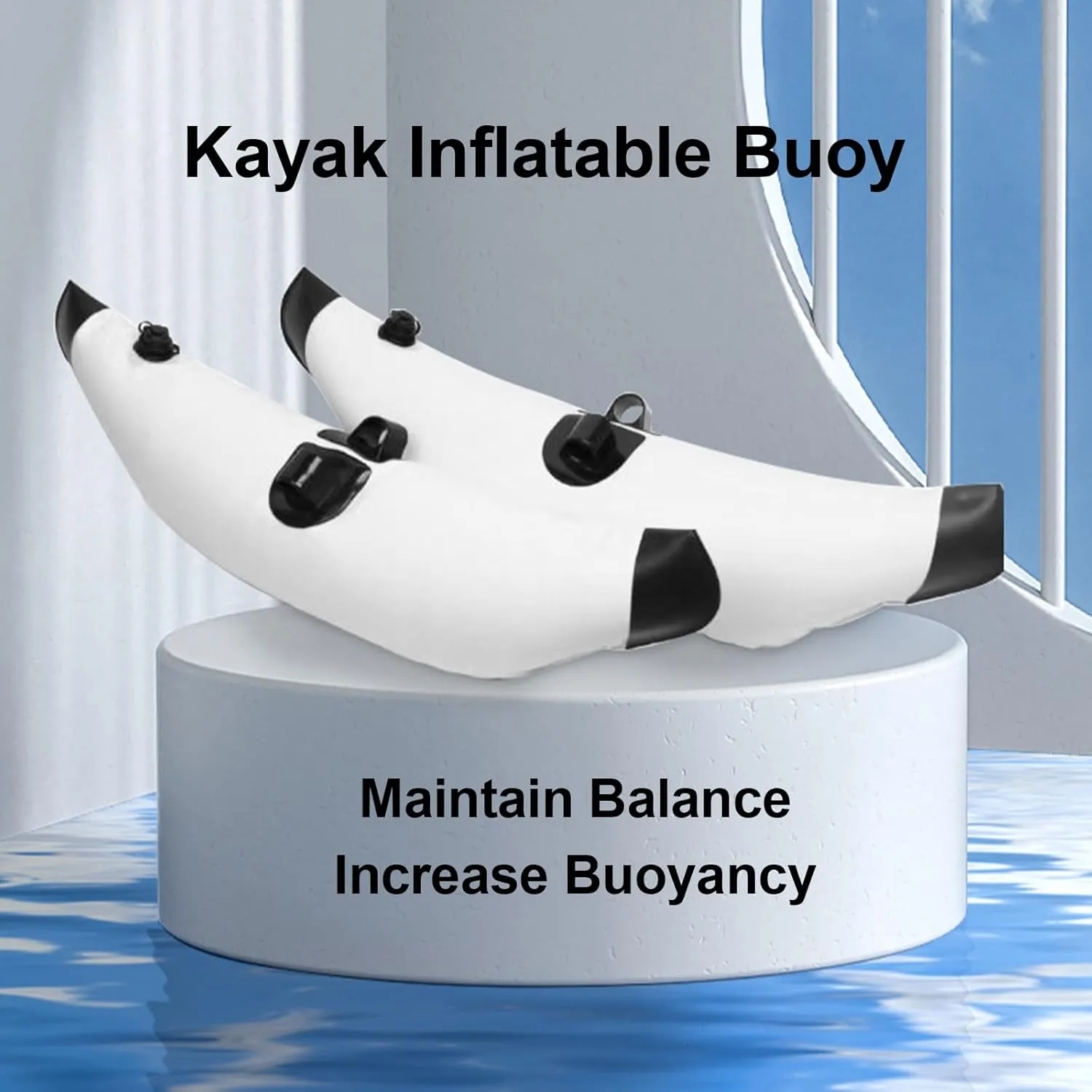 Kayak PVC Inflatable Outrigger Float with Sidekick Arms Rod Kayak Boat Fishing Standing Float Stabilizer System Kit