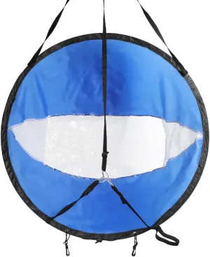 Kayak Sail Wind Sail 108cm Blue & White Canoe Sail Transparent Window UV, Easy Setup & Control