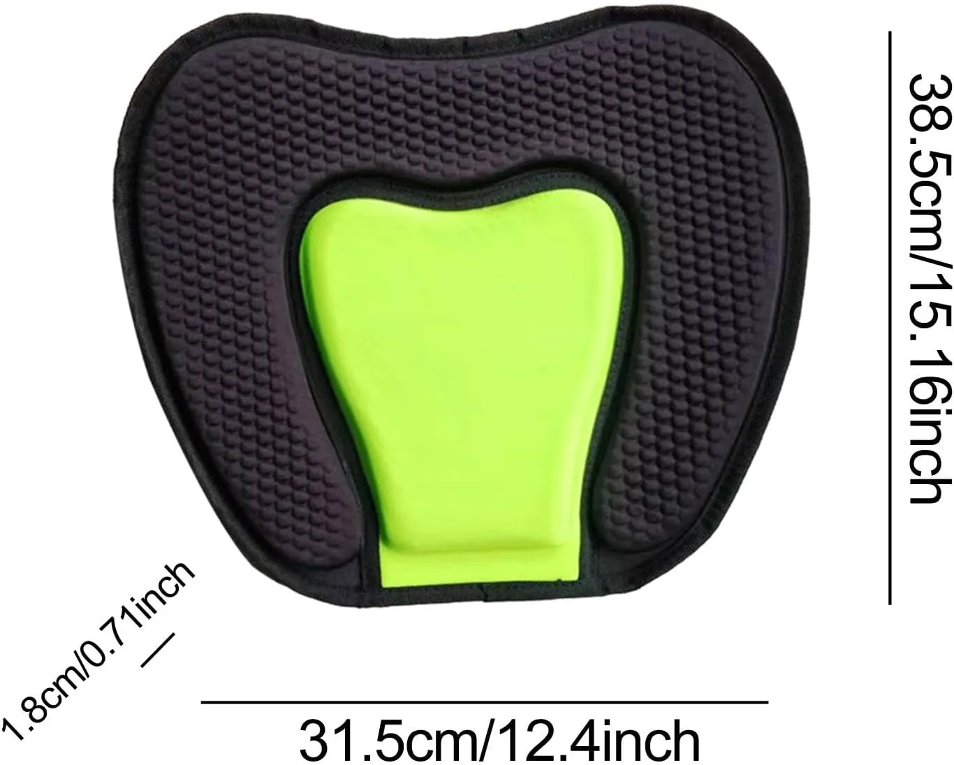 Kayak Seat Cushion Seat Pad EVA Lightweight Single Person Thick Padded Kayak Accessory Support for Drifting Fishing Boating, Green and Black