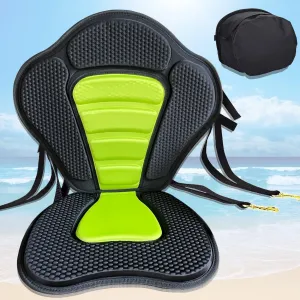 Kayak Seat Universal Padded Canoe Seat with High Back Support – Adjustable Straps & Detachable Storage Bag – Comfortable Boat Seat for Fishing,Paddleboards,Kayaks & Canoes (Green)