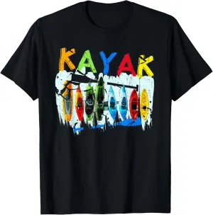 Kayak T-Shirt,kayaking,canoeing,water sports, paddling,river T-Shirt