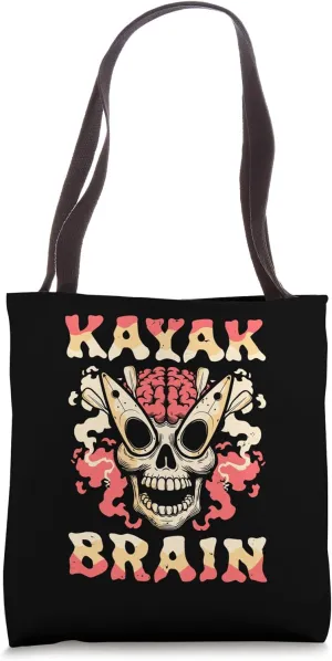 Kayaker Skull Yak - Kayaking Kayak Brain Tote Bag