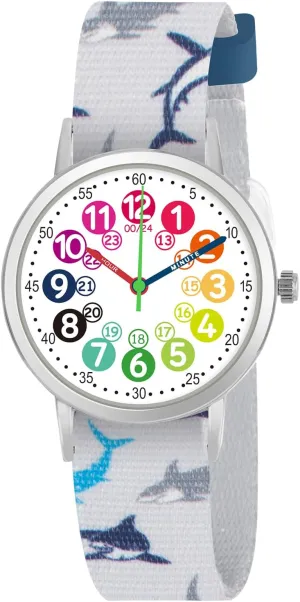 Kids Watch for Girls and Boys,for Children's Toddler Learning Time and Easy to Read Time, Adjustable Nylon Strap,Analog Watch for Boys and Girls Ages4~11