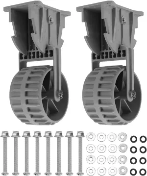 KIMISS Boat Launching Wheels, 2pcs Dinghy Wheels Nylon Inflatable Boat Easy Mount Launching Wheel for Raft Small Kayak