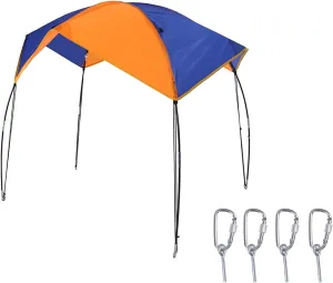 KIMISS Boat Shade Canopy, Boat Sun Shelter Sailboat Awning Cover Fishing Tent Sun Shade Foldable Boat Tent kayak shade canopy