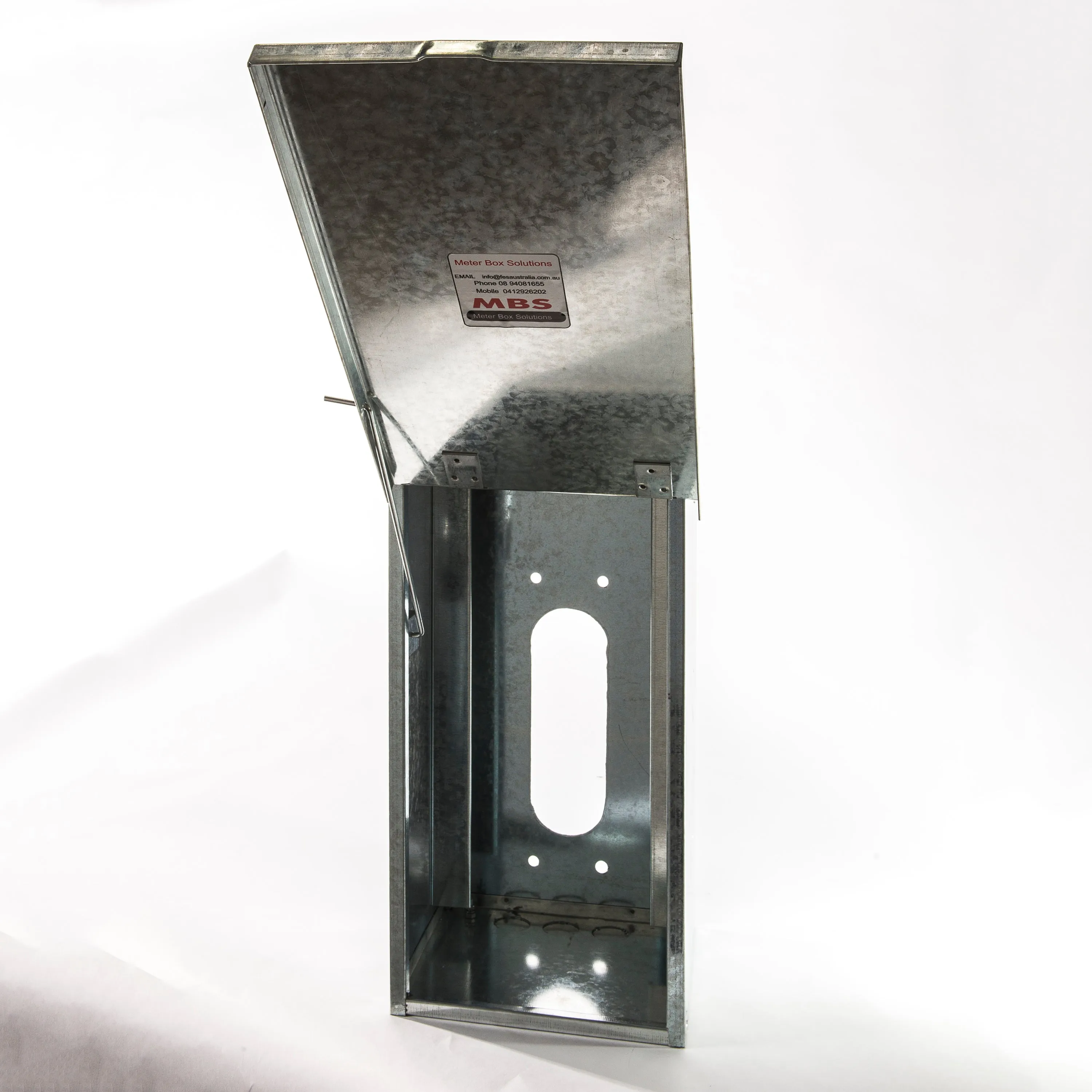 KIT - FRP Pole 2.4m , Meter Box 5 Half Box 450x225 Galvanized, with Window & Lock