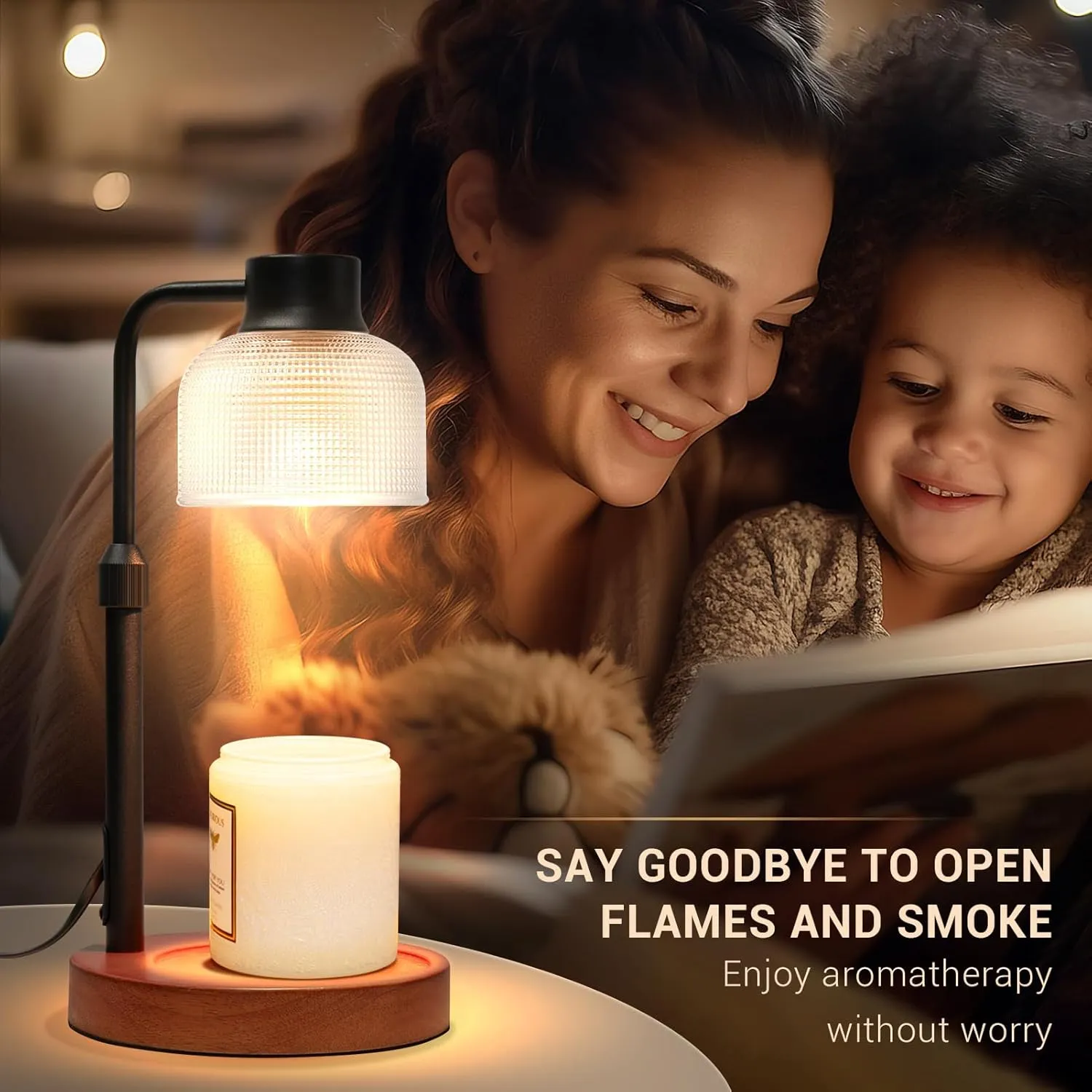 KLL Candle Warmer Lamp with Timer: Birthday Gifts for Women Mom - Wax Warmer Lamp for Jar Candles with 2 Bulbs for Room Decor - House Warming Gifts for New Home