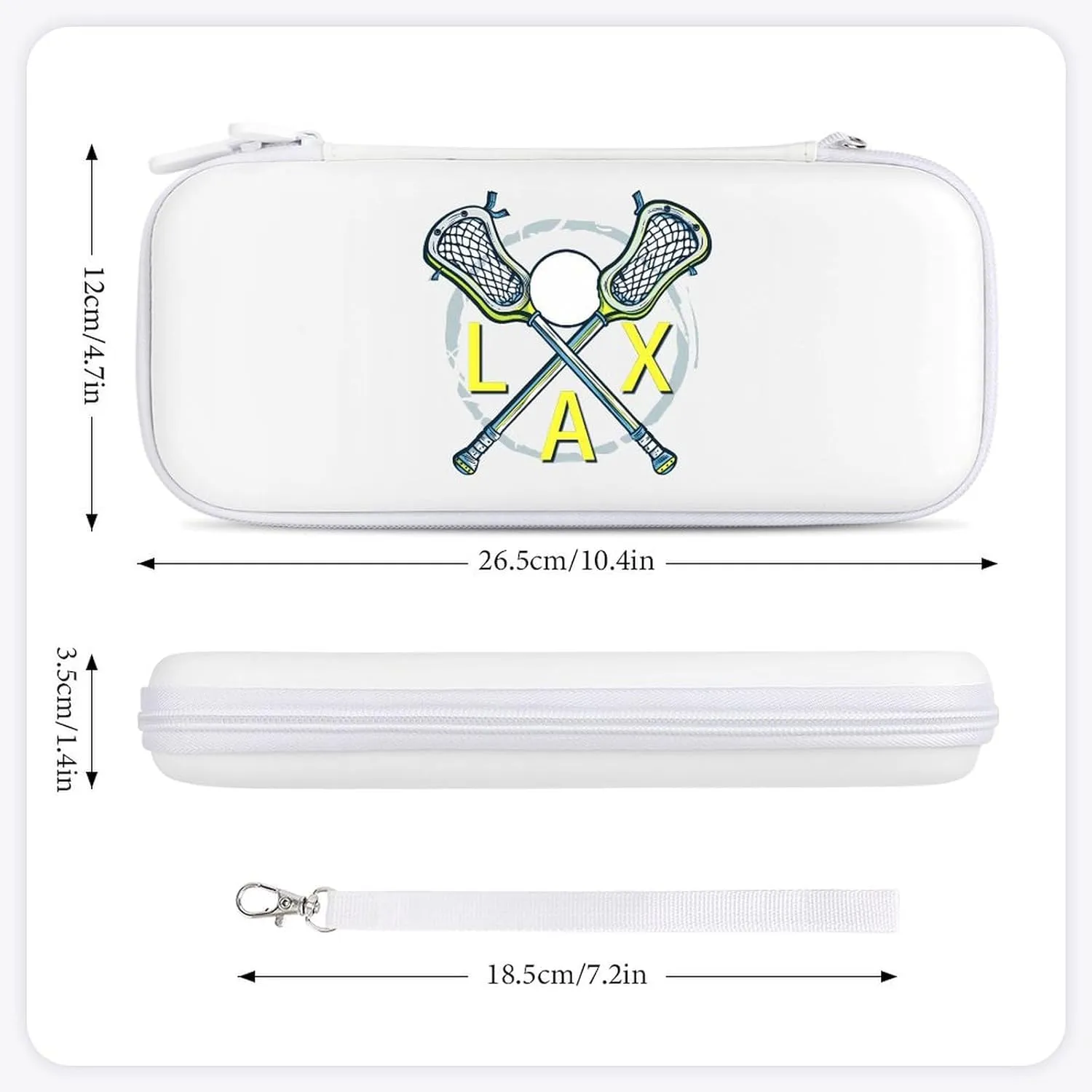 Lacrosse Relax Hard Shell Travel Case with Rope 15 Game Card Pockets Compatible with Switch Protective
