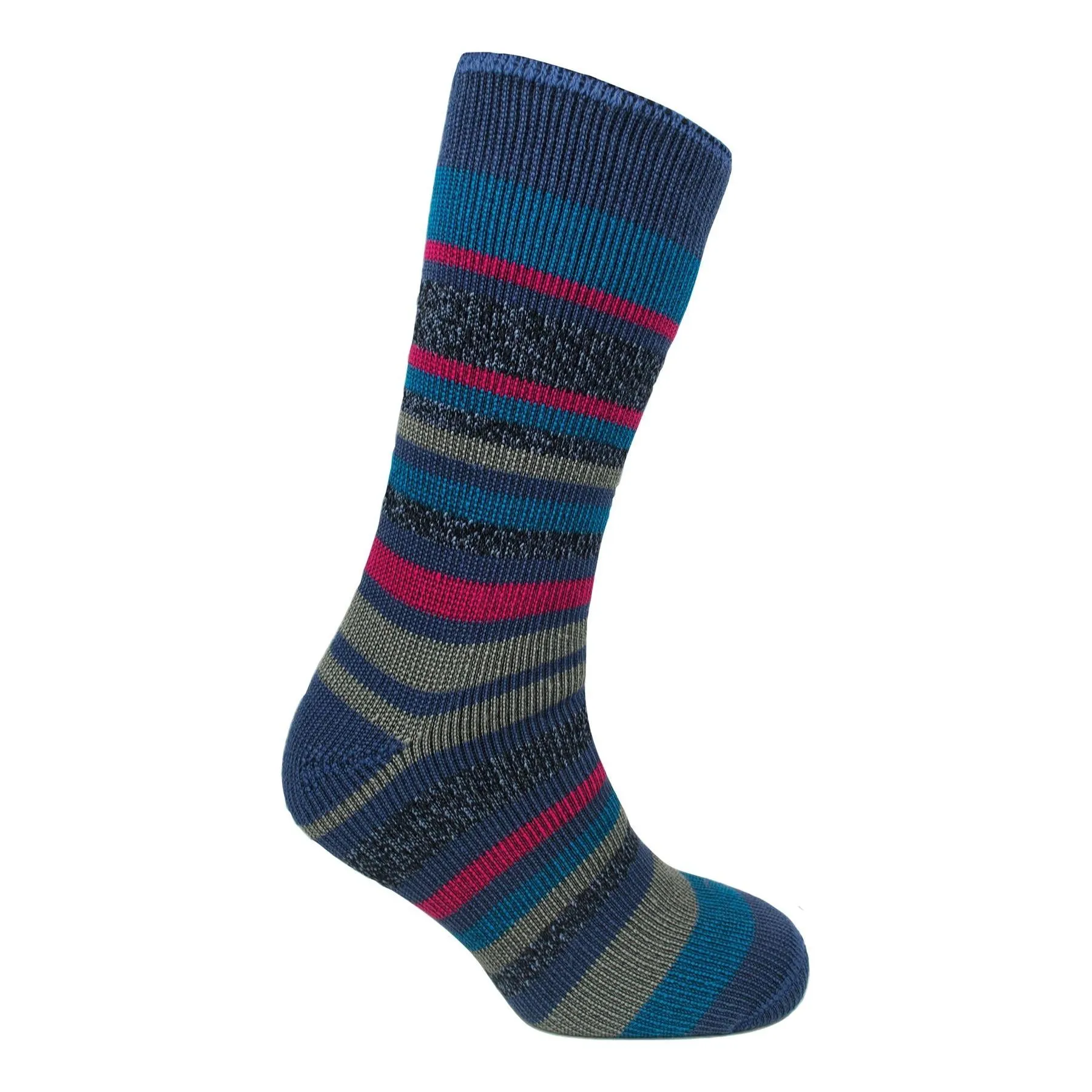 Ladies thermal insulated striped socks (assorted colours) 2628