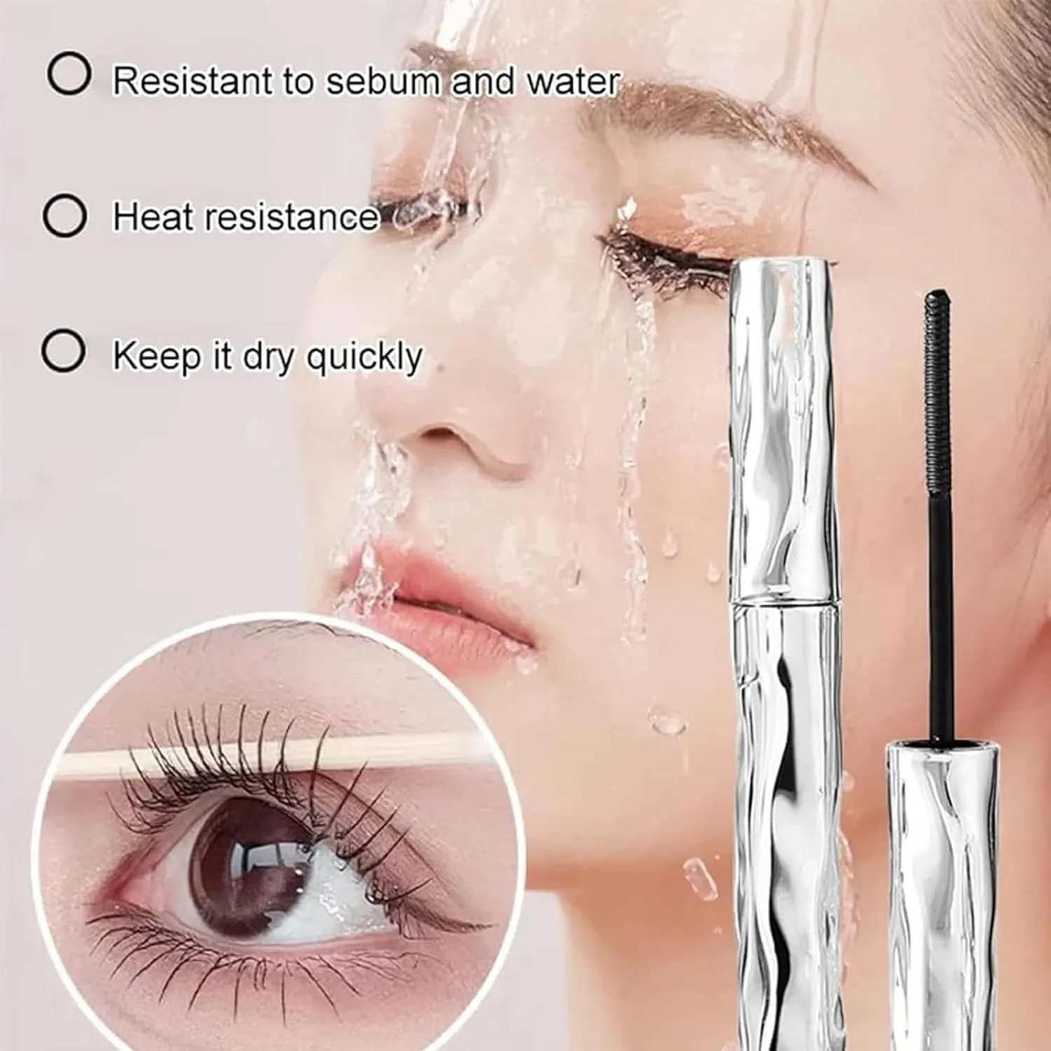 Laidanyou Mascara, Laidanyou Small Steel Mascara, 2025 New 360° Slim Volume Curling,Waterproof & Long-Lasting & Ultimate Length, Enlarge Your Eyes (2PCS, ONE SIZE)