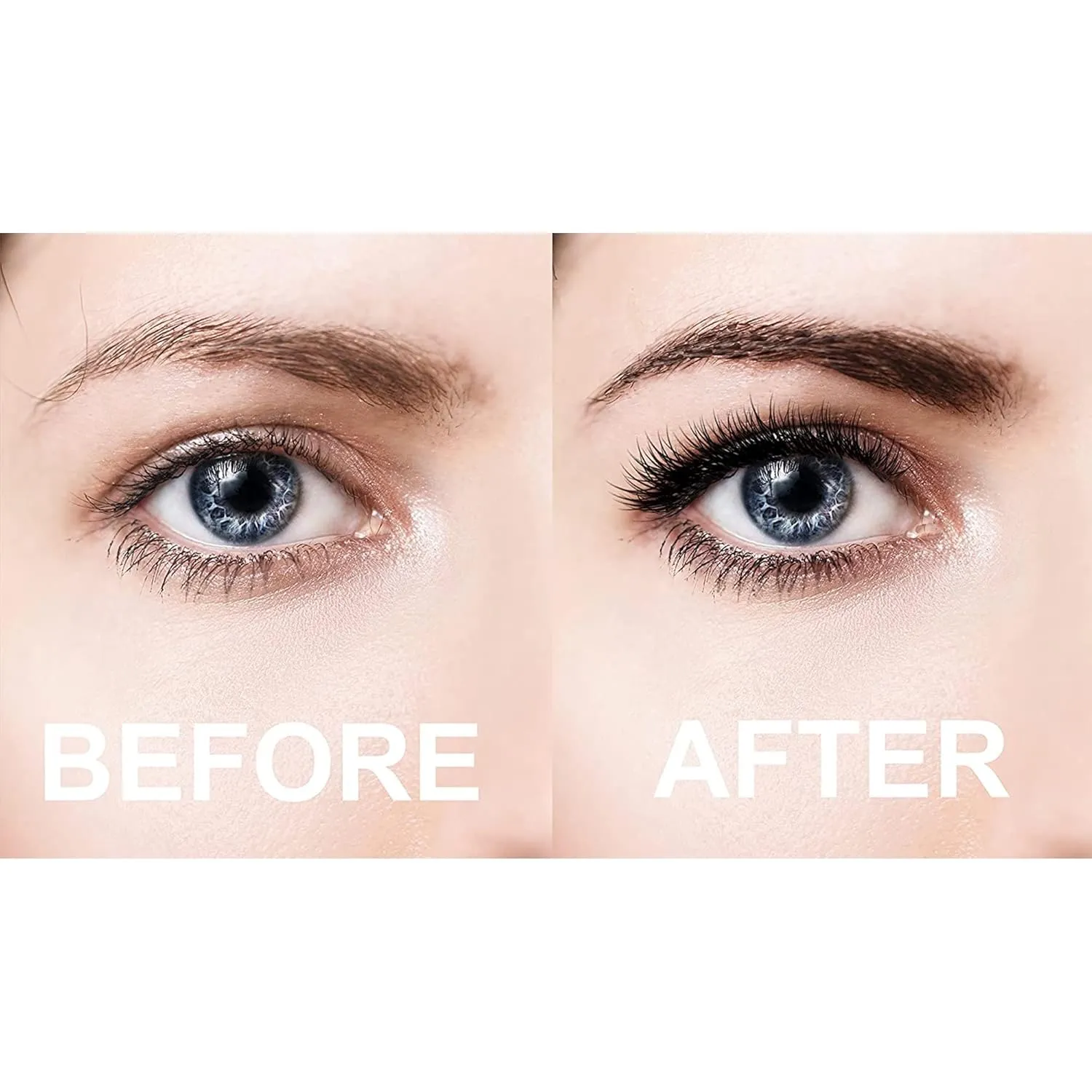 Lash Eyebrow Extensions Kit with 2 Trays of Mink False Eyebrows in Black, Eyebrow Extension Glue Clear & Extension Tweezers, Comes on Mixed Length 5-8 mm Mix (Black 2-Pack, Violet Tweezer)