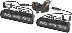 LED Light Bar 6 Inch 12000LM 2Pcs, LUMIMOTOR-2025 New CREE LED Spot Off Road Driving Fog Light Pods for Truck Pickup ATV UTV SUV Boat, Screwless IP68 Waterproof with DT Wiring Harness kit