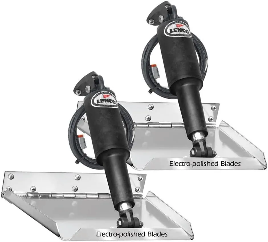 Lenco 15037-101 Trim Tab Kit, 12" x 12", 12V