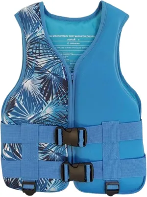 Life Jackets with Adjustable Waistband and Zipper, Swimming Jacket for Boating Fishing Surfing(Blue A,Large)