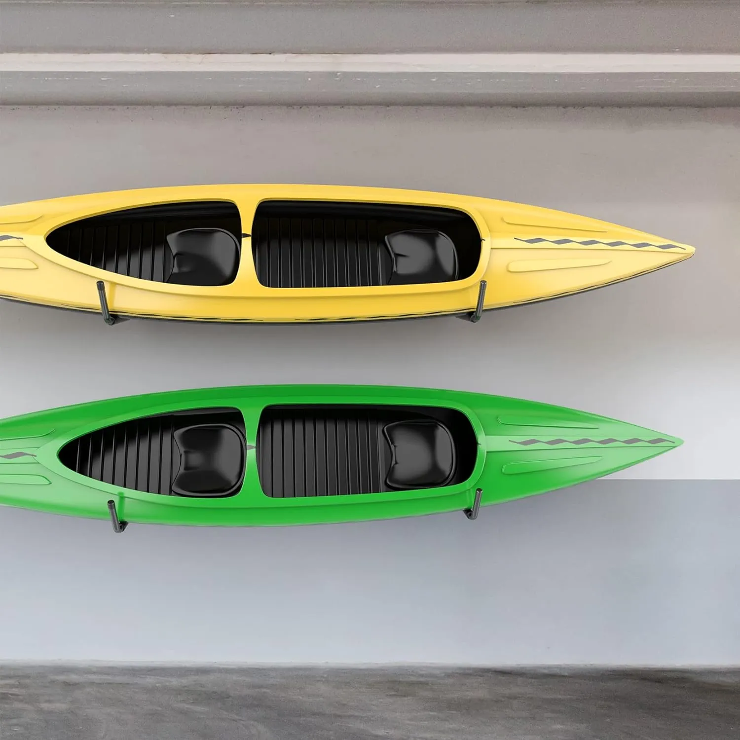 Lightweight Kayak Storage Rack, Wall Mount Kayak Hooks for Garage Utility Storage Hangers for Canoe, Surfboard, Skiis, Snowboard, Paddle Board, Ladders