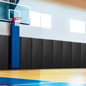 Liliful Gym Wall Padding Protection Wall Pad Durable Waterproof Gym Basketball Court Protectors with Double Sided Tape for Garage Basement Taekwondo Safety, Black