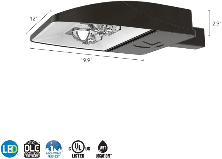 Lithonia Lighting Outdoor ESX1 LED P2 5000K Type 3 Optic MVOLT Universal Pole Mounting Bi-Level Area Light in Bronze