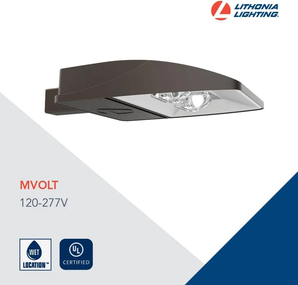 Lithonia Lighting Outdoor ESX1 LED P2 5000K Type 3 Optic MVOLT Universal Pole Mounting Bi-Level Area Light in Bronze