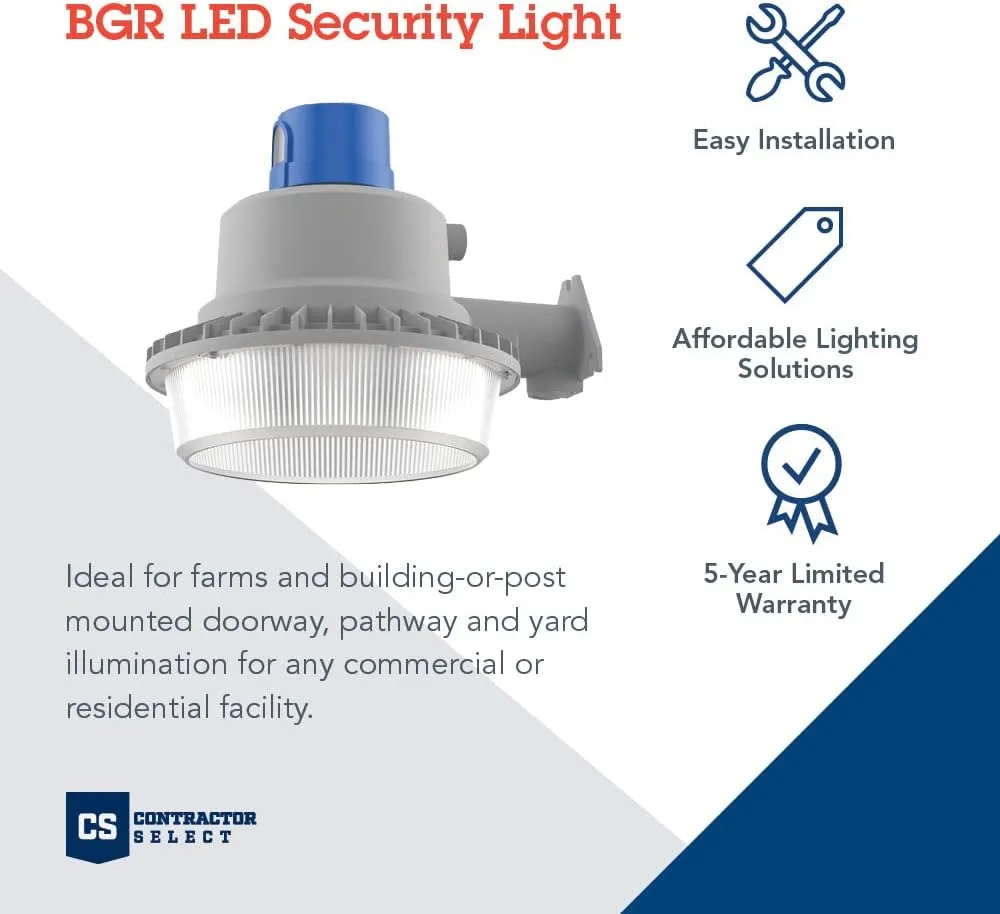 Lithonia Lighting Outdoor LED Dusk Dawn Security Light, Switchable, MVOLT, Photocell Sensor, Gray (BGR ALO SWW2 MVOLT PER DNA M2)