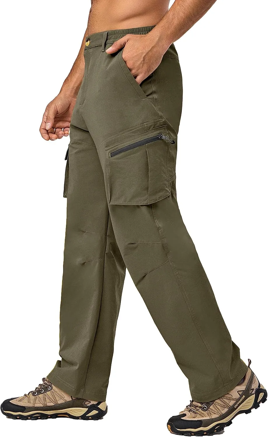 Little Donkey Andy Men's Quick Dry UPF 50  Cargo Pants, Stretch Lightweight Outdoor Hiking Pants