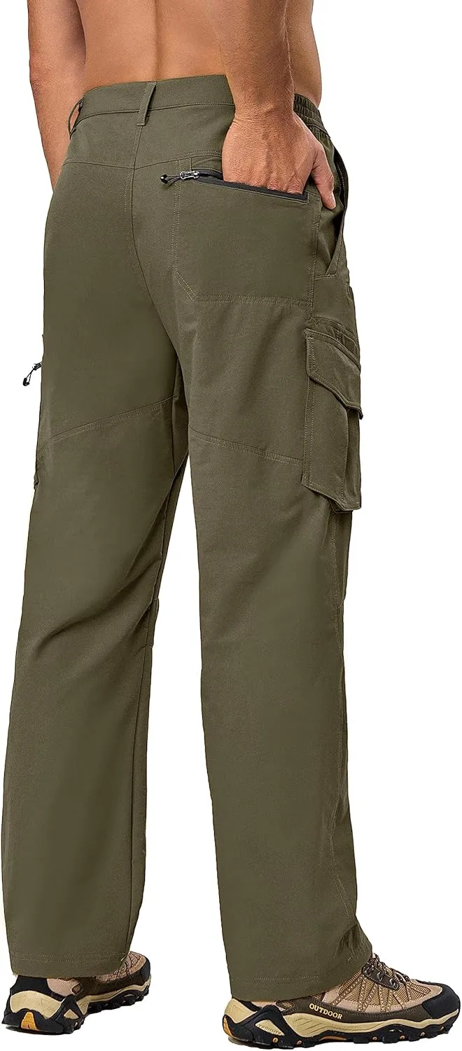 Little Donkey Andy Men's Quick Dry UPF 50  Cargo Pants, Stretch Lightweight Outdoor Hiking Pants