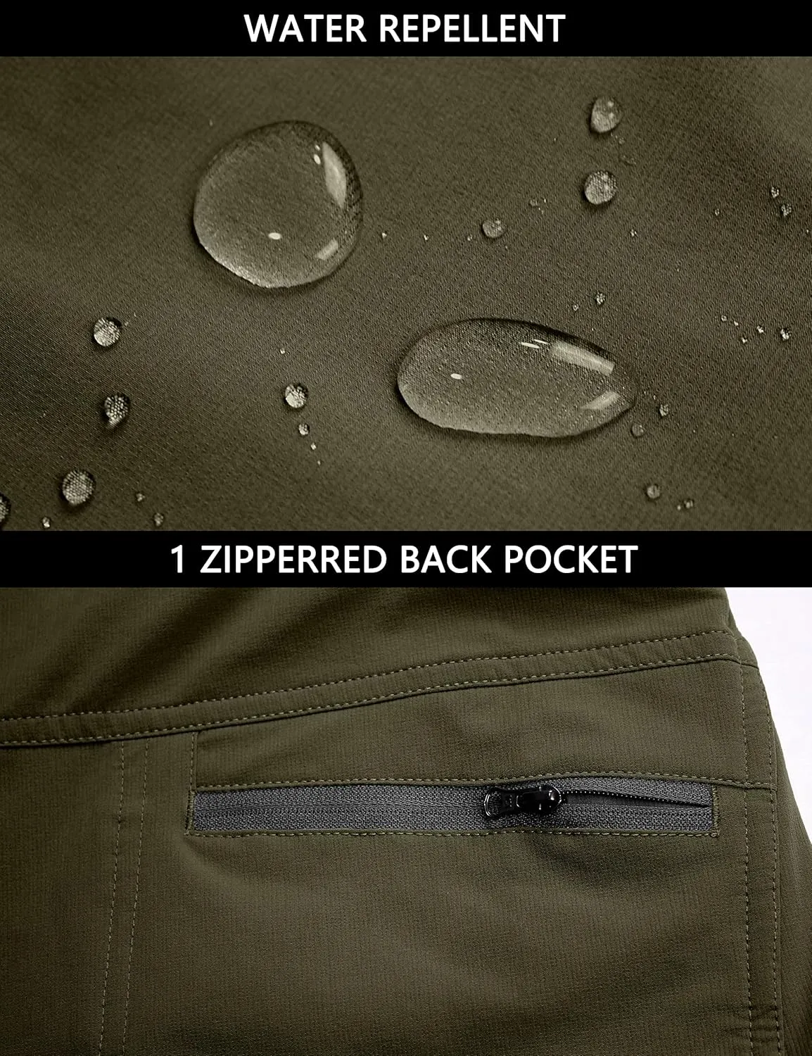 Little Donkey Andy Men's Quick Dry UPF 50  Cargo Pants, Stretch Lightweight Outdoor Hiking Pants