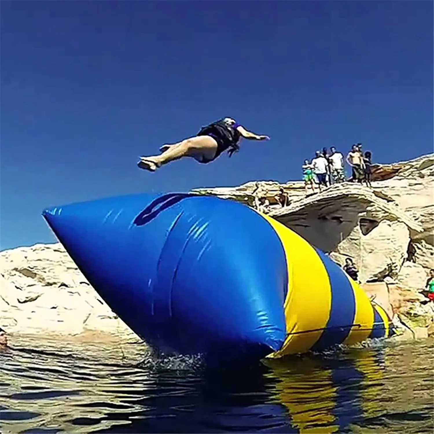 Lnflatable Water Blob Lake Catapult，Portable Large Giant Lake Fun Floats The Toys Play Water Park Sport Game Pillow for Adults and Child