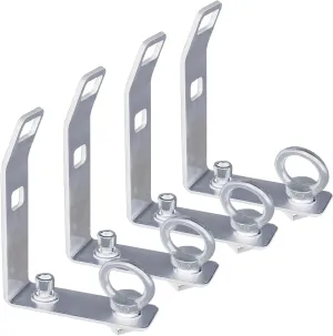 Load Stops Replacement T-Slot Truck Cross Bar for Ladder Firewood Skis Snowboard Kayak Rooftop Racks roof Rack Accessories 304 Stainless Steel Material Quality 4PCS