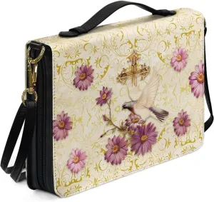Lotusorchid Bible Case for Women, Bible Tote Bag for Men, Bible Accessories with Shoulder Strap