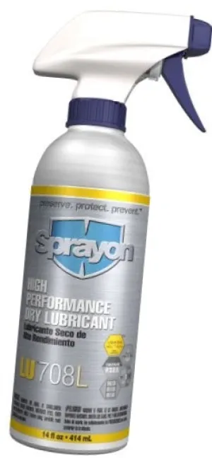 LU708 High Performance Dry Lubricant - 16oz Spray Bottle (12 Bottle Case)