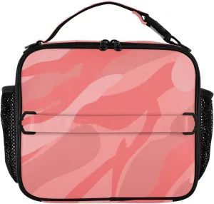 Lunch Bag Lunch Box for Women Men Insulated Cooler Bag Reusable Lunch Box Tote Bag with Strap for Work Picnic Camouflage Red