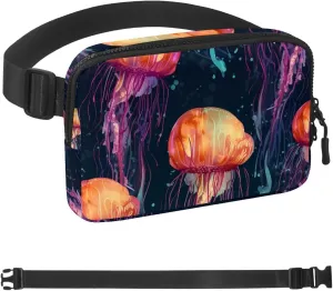 Marine Jellyfish-1382 Belt Bag for Men and Women Fanny Pack,Belt Bag with Adjustable Strap,Fashion Crossbody Everywhere Belt Bag for Travel Outdoors Running Hiking