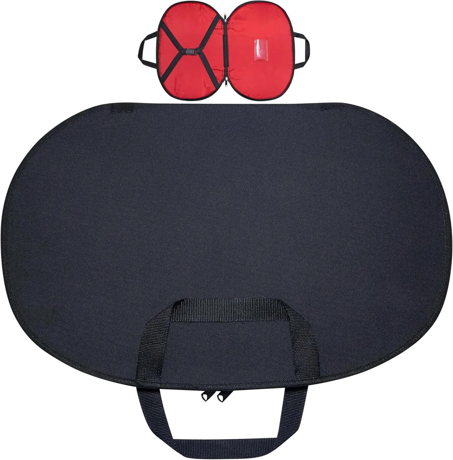 Masonic Chain Collar Case Black with Red lining soft padded, Freemason Carrying Bag